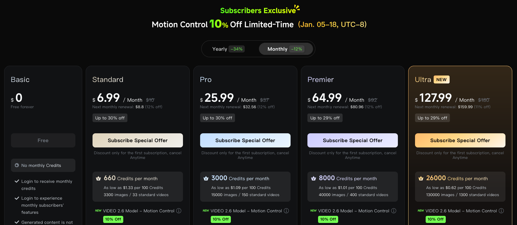 Kling AI Pricing